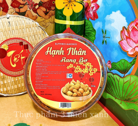 Hạnh Nhân Rang Bơ 450g - Hộp Tròn A15