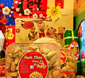 Hạnh Nhân Rang Bơ 500g - Hộp Chữ Nhật