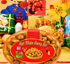 Hạnh Nhân Rang Bơ 350g - Hộp Ovan