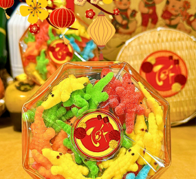 Kẹo Dẻo Cá Sấu 150g - Hộp Bát Giác