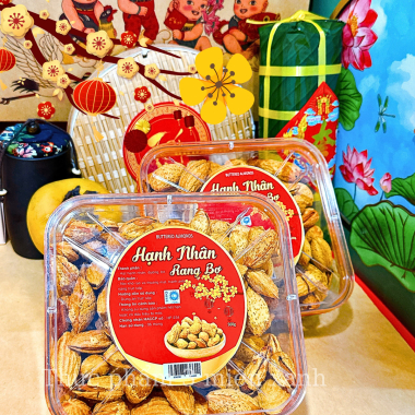 Hạnh Nhân Rang Bơ 500g - Hộp Chữ Nhật