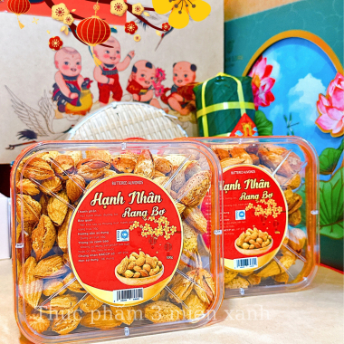 Hạnh Nhân Rang Bơ 500g - Hộp Chữ Nhật