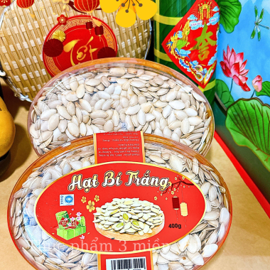 Hạt Bí Trắng 400g - Hộp Ovan