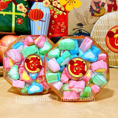 Kẹo Bông 120g - Hộp Bát Giác