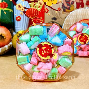 Kẹo Bông 120g - Hộp Bát Giác