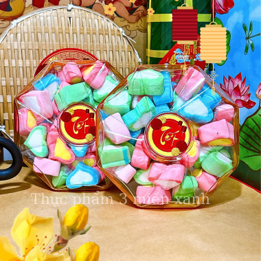 Kẹo Bông 120g - Hộp Bát Giác