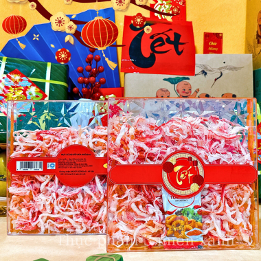 Mực Sợi Hấp Dừa 400g - Hộp Ngôi Sao Lớn