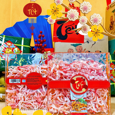 Mực Sợi Hấp Dừa 400g - Hộp Ngôi Sao Lớn