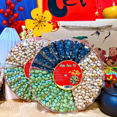 SET Đậu Tam Vị 300g - Hộp Sun Khía 3 Ngăn