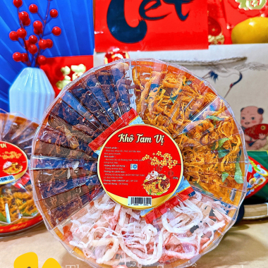 SET Khô Tam Vị 250g - Hộp Sun Khía 3 Ngăn