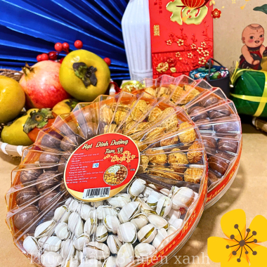 SET Hạt Dinh Dưỡng Tam Vị 350g - Hộp Sun Khía 3 Ngăn