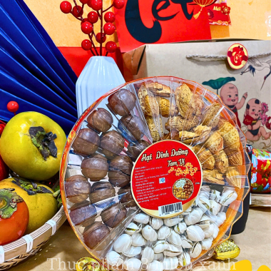 SET Hạt Dinh Dưỡng Tam Vị 350g - Hộp Sun Khía 3 Ngăn