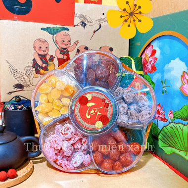 SET Mứt Lục Vị 800g - Hộp Bông Mai