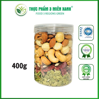 Hạt 5 Vị Tách Vỏ ( Macca, hạt điều, óc chó, hạnh nhân, bí xanh )