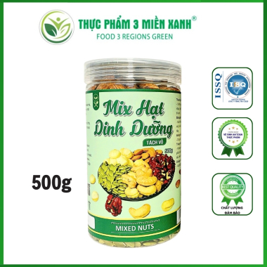 Hạt 5 Vị Tách Vỏ ( Macca, hạt điều, óc chó, hạnh nhân, bí xanh )