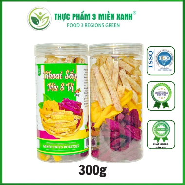 Khoai Sấy Mix 3 Vị ( Khoai môn, khoai lang vàng , khoai tím )