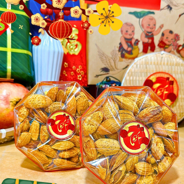 Hạnh Nhân Rang Bơ 180g - Hộp Bát Giác