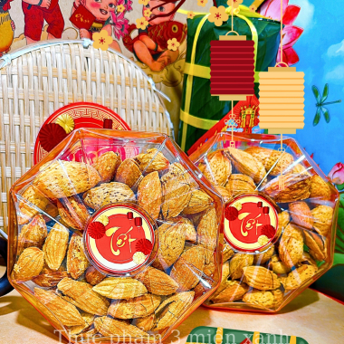 Hạnh Nhân Rang Bơ 180g - Hộp Bát Giác