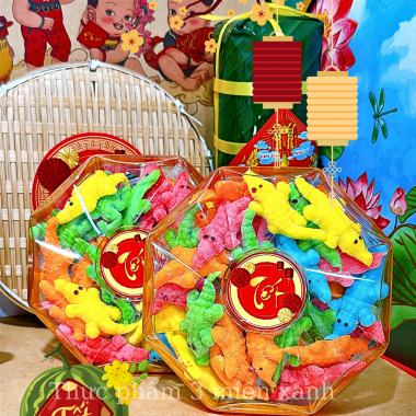 Kẹo Dẻo Cá Sấu 150g - Hộp Bát Giác