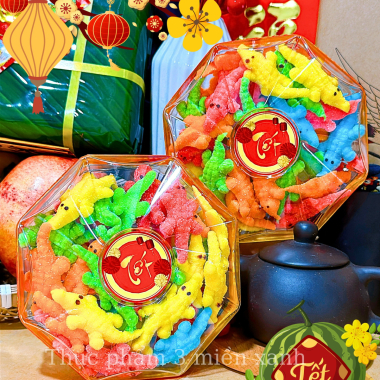 Kẹo Dẻo Cá Sấu 150g - Hộp Bát Giác