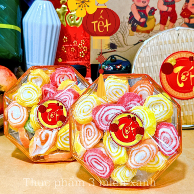 Kẹo Dẻo Xoắn 200g - Hộp Bát Giác